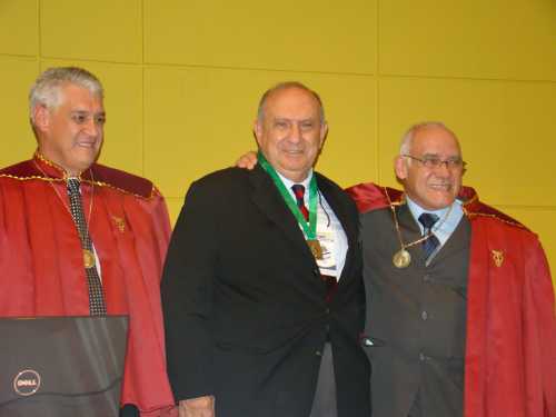 Sérgio de Iudibicibus com Acadêmicos Vicente Pacheco (esquerda) e Moacir Carlos Baggio (direita)